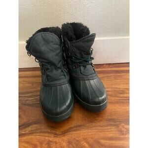 Sorel Duck Boot Size 7 Women Canada Short Ankle Forest Green Waterproof‎